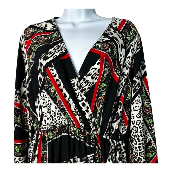 Love In Bohemian Long, Flowy Maxi Dress Black, Red & Multi Color | Sz M* | Artsy - Picture 2 of 11